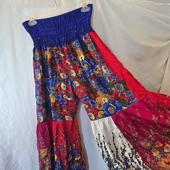 Kathmandu Imports Patchwork Pants Boho Peasant Hippie Festival Standard Size - Picture 5 of 16